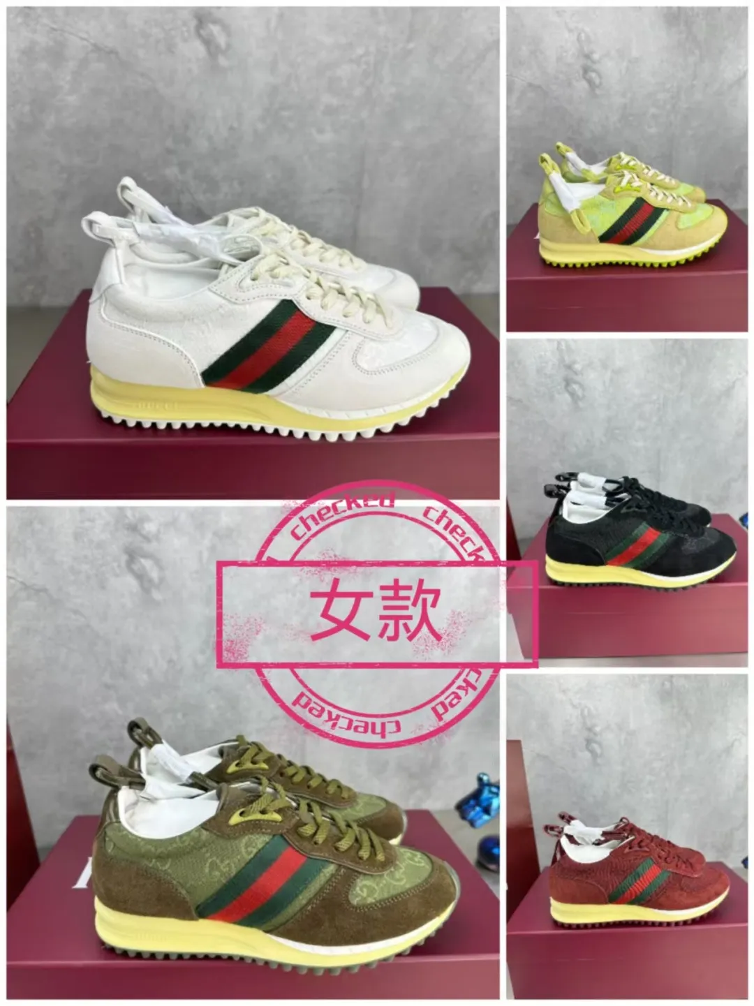 Men's shoes 💰P640 New Gucci Gucci Top version Latest catwalk style Re-Motion series Thick-soled casual sports shoes Original purchase and development ▪️Fabric: Original custom imported first-layer cowhide ▪️Sole: Original molded TPU material ▪️Sole thickness: 3.5CM ▪️Size: Men 39-45 Color: 8️⃣ colors available, boutique packaging